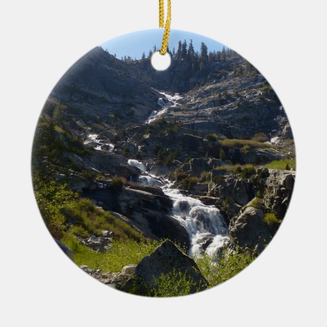 Tokopah Falls I im Sequoia-Nationalpark Keramik Ornament (Vorne)