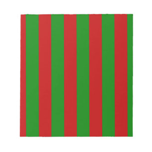 Toksie Turbie Weihnachten Grün Rot Streifen Notizblock