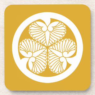 Tokugawa-Aoi (5. Tsunayoshi) 23 Blütenblätter Getränkeuntersetzer