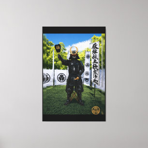 Tokugawa Ieyasu Blaue Himmel Samurai-Rüstung 40x60 Leinwanddruck