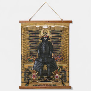 Tokugawa Ieyasu Samurai-Rüstung Wandteppich Mit Holzrahmen