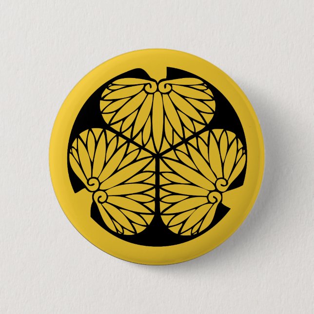 Tokugawa Shogune Montag (Wappen) Button (Vorderseite)