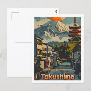 Tokushima Japan Berühmter Reiseort Postkarte