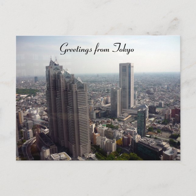 Tokyo-Ansicht hoch Postkarte (Vorderseite)