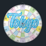 Tōkyō Blauer bearbeitbarer Text in Weiß- und Paste Dartscheibe<br><div class="desc">Tokyo Blue Colored Text on White and Pastel Colors Dart Board Game Inklusive 6 Messingdarts 🎯 personalisieren Sie mit Ihrem Text oder Namen, indem Sie die Personalisierungsoption auswählen. Bitte lass mir, ob Sie weitere Fragen haben und weil Zazzles Kundensupport die Kundenerfahrung abwickelt, können Sie den Zazzle Kundensupport per Chat, Telefon...</div>