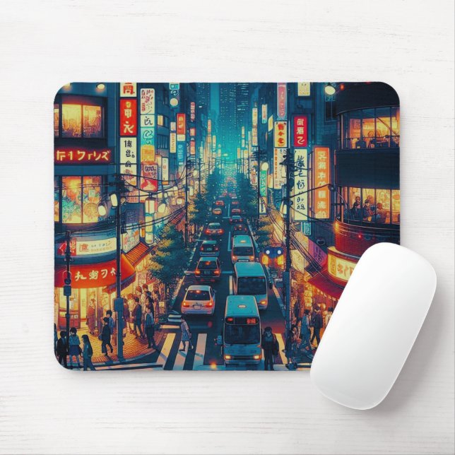 Tokyo in Bewegung Mousepad (Mit Mouse)