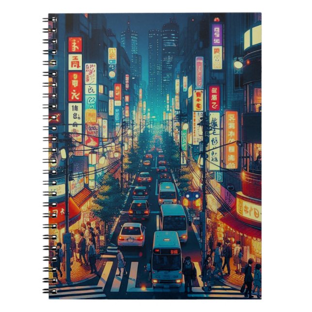 Tokyo in Bewegung Notizblock (Vorderseite)