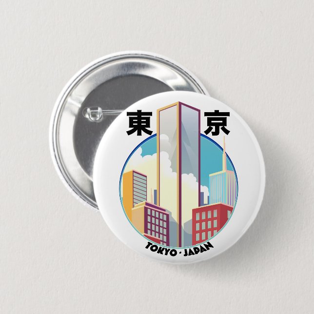 Tokyo Japan City City Logo Button (Vorne & Hinten)