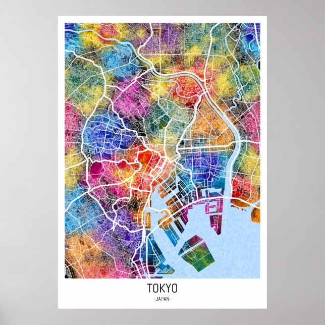 Tokyo Japan City Map Poster (Vorne)