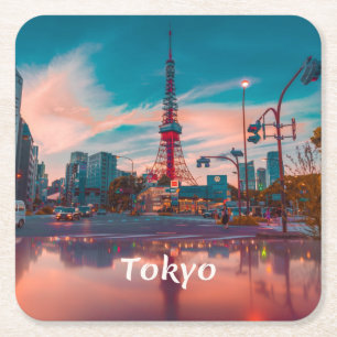 Tokyo Japan City Skytree Rechteckiger Pappuntersetzer