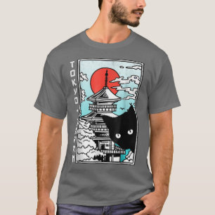 Tokyo Japan Niedlich Kawaii Japanische Tempel Schw T-Shirt