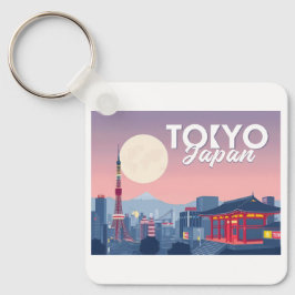 Tokyo Japan Pastelltravel Design Schlüsselanhänger