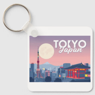 Tokyo Japan Pastelltravel Design Schlüsselanhänger