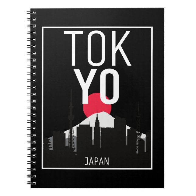 Tokyo Japan Skyline Mount Fuji Notizblock (Vorderseite)