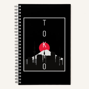 Tokyo Japan Skyline Mount Fuji Notizbuch