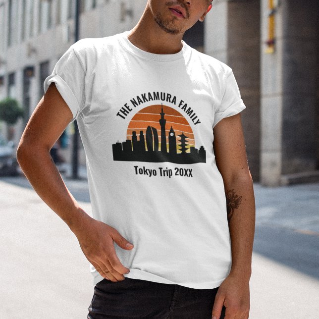Tokyo Japan Sunset Custom Vacation T-Shirt (Von Creator hochgeladen)