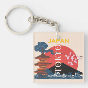 Tokyo Japan Travel Art, Retro Travel Art