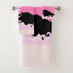 Tokyo Japan Travel Art, Retro Travel Art, Rose