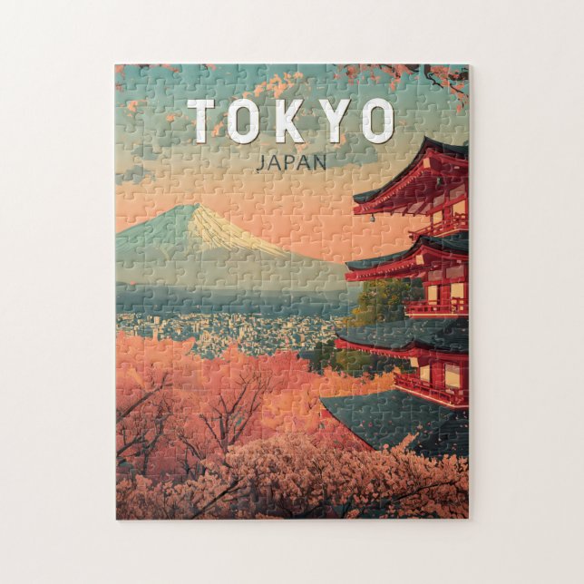 Tokyo Japan Travel Art Vintage (Vertikal)