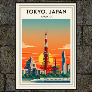 Tokyo Japan Travel Poster der 1960er Jahre Vintag