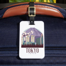 Tokyo Japan Vintage Travel Gepäckanhänger