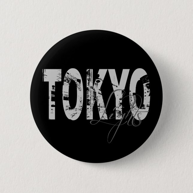 Tokyo-Lichter Button (Vorderseite)