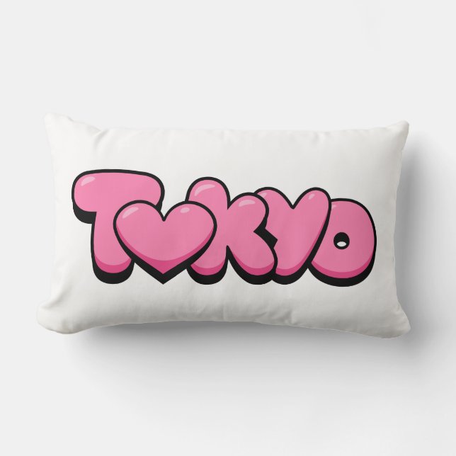 Tokyo-Liebe Lendenkissen (Vorderseite)