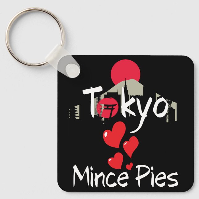 Tokyo Lieben Mince Pies Cityscape Schlüsselanhänger (Vorderseite)