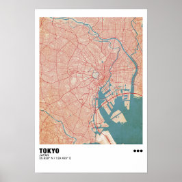 Tokyo Map Poster - Tokyo Modern Map