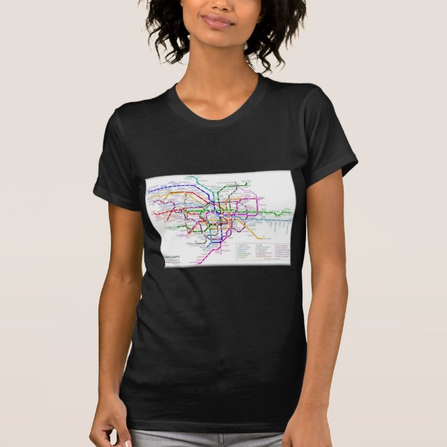 Tokyo-Metro-Karte T-Shirt (Vorderseite)