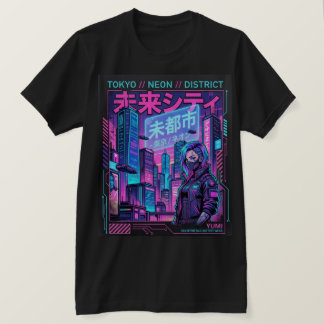 Tokyo Neon District Cyberpunk Streetwear T-Shirt