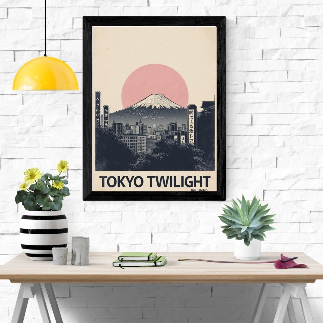Tokyo Retro Travel | Neon City Vintage Print Poster (Von Creator hochgeladen)