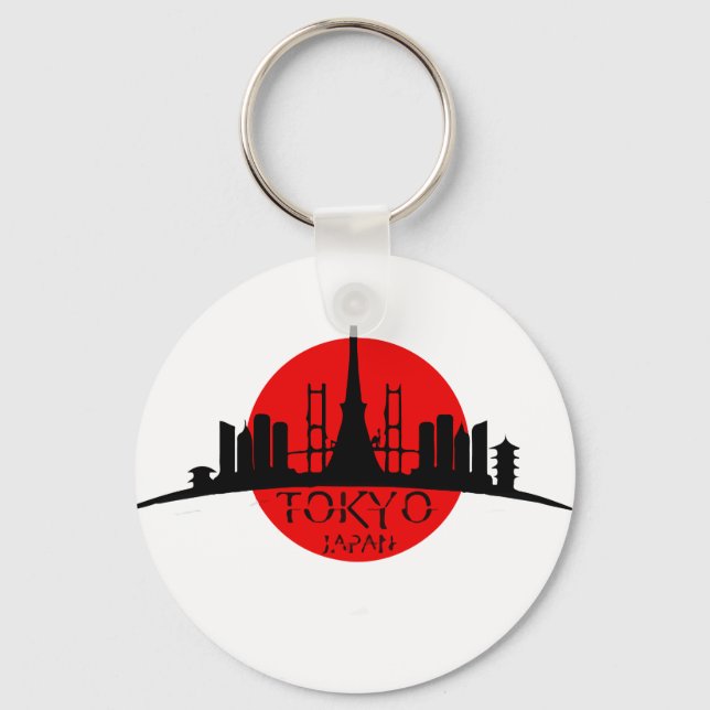 Tokyo-Sehenswürdigkeit Schlüsselanhänger (Vorderseite)