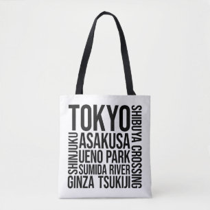 Tokyo Sehenswürdigkeiten Typografie - Japan Word A Tasche