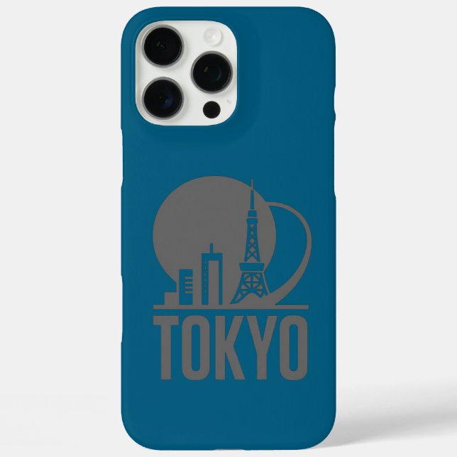 Tokyo Skyline Circle Design iPhone 16 Pro Max Hülle (Rückseite)
