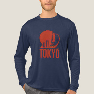 Tokyo Skyline Circle Design Tri-Blend Shirt