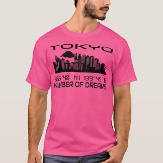 Tokyo Skyline GPS koordiniert Hauptstadt City Japa T-Shirt