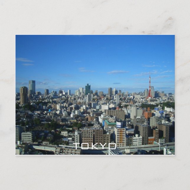 Tokyo Skyline Postkarte (Vorderseite)