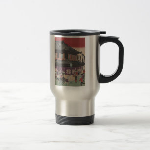 Tokyo-Straßen-Szene mit der Apotheken-Reise-Tasse Reisebecher