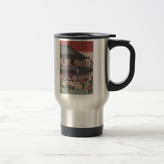 Tokyo-Straßen-Szene mit der Apotheken-Reise-Tasse Reisebecher (Rechts)