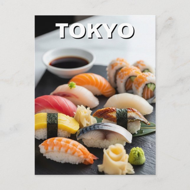 Tokyo Sushi japanische Küche Postkarte (Vorderseite)