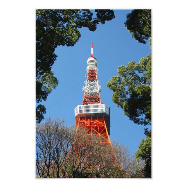 Tokyo Tower, Japan Fotodruck (Vorne)