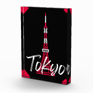 Tokyo Tower Sketch von Minato, Tokio, Japan Fotoblock