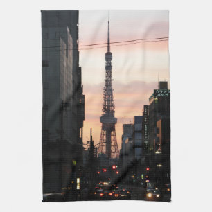 Tokyo Tower Sunrise 東 タ ワ 日 出 京 Geschirrtuch