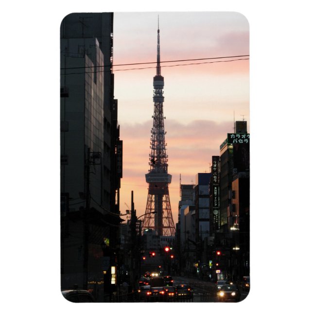 Tokyo Tower Sunrise 東 タ ワ 日 出 京 Magnet (Vertikal)