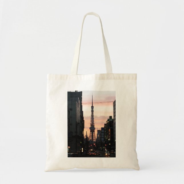 Tokyo Tower Sunrise 東 タ ワ 日 出 京 Tragetasche (Vorne)