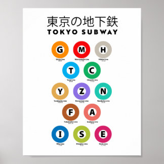 TOKYO U-BAHNANLEITUNG 東 京 の 地 下 鉄 POSTER