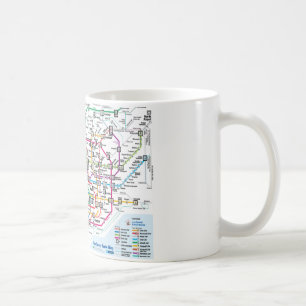 Tokyo-Untergrundbahn-Karten-Tasse Kaffeetasse