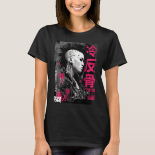 Tokyo Yami – Kaltes Rebellen-Punk-Porträt T-Shirt