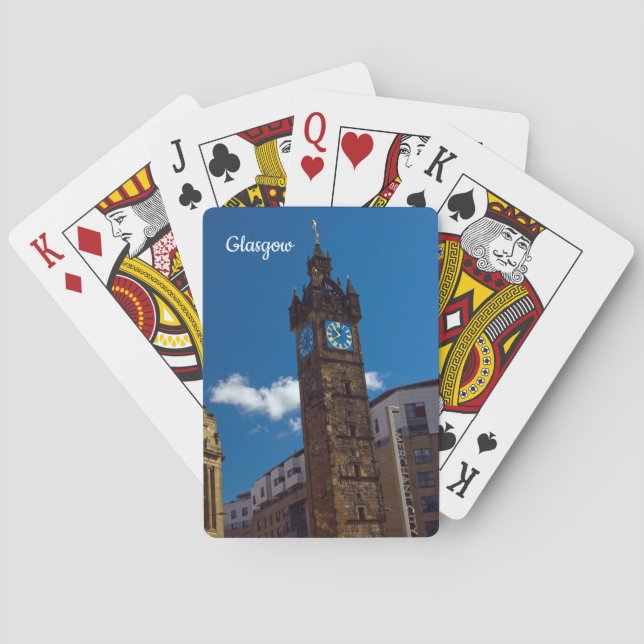 Tolbooth Steeple, Glasgow, Schottland Spielkarten (Rückseite)